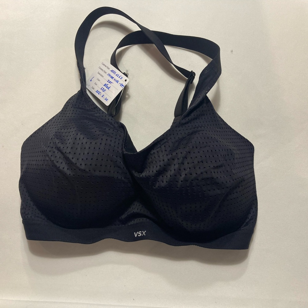 VSX Perforated Black Sports Bra